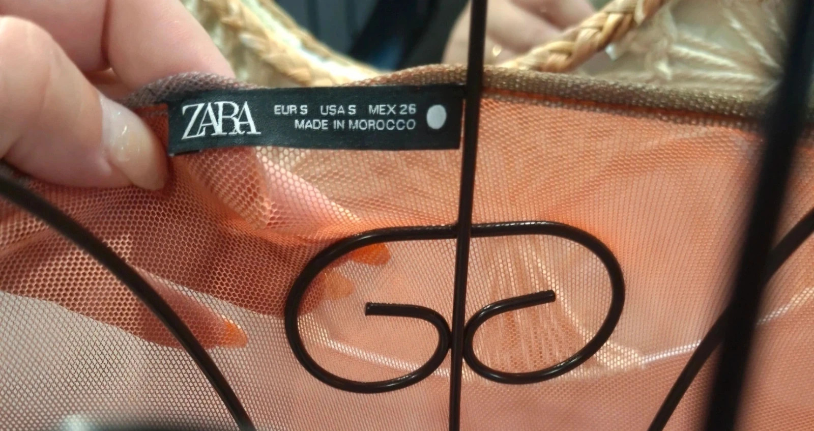 Robe longue Zara transparente dégradée orange violet – taille S – Zara – taille S / 36 / 8 4
