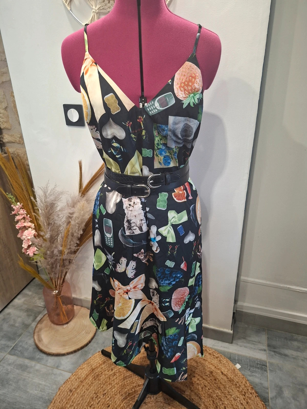 Robe Monki M neuve avec étiquette imprimé original – MONKL – taille M / 38 / 10 2