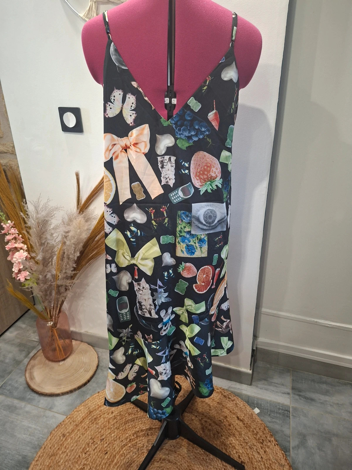Robe Monki M neuve avec étiquette imprimé original – MONKL – taille M / 38 / 10 4