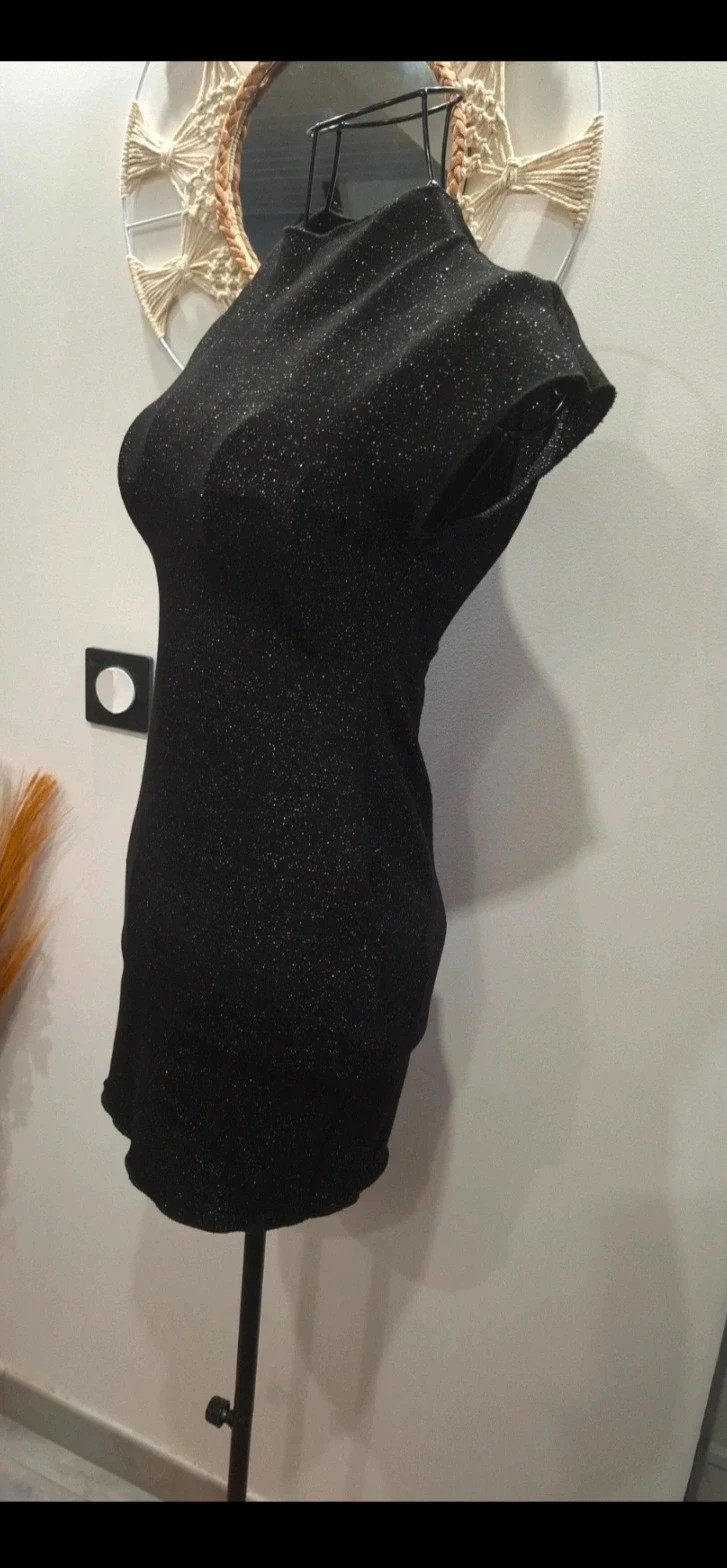 robe noire pailletée zara – taille s – Zara – taille S / 36 / 8 3