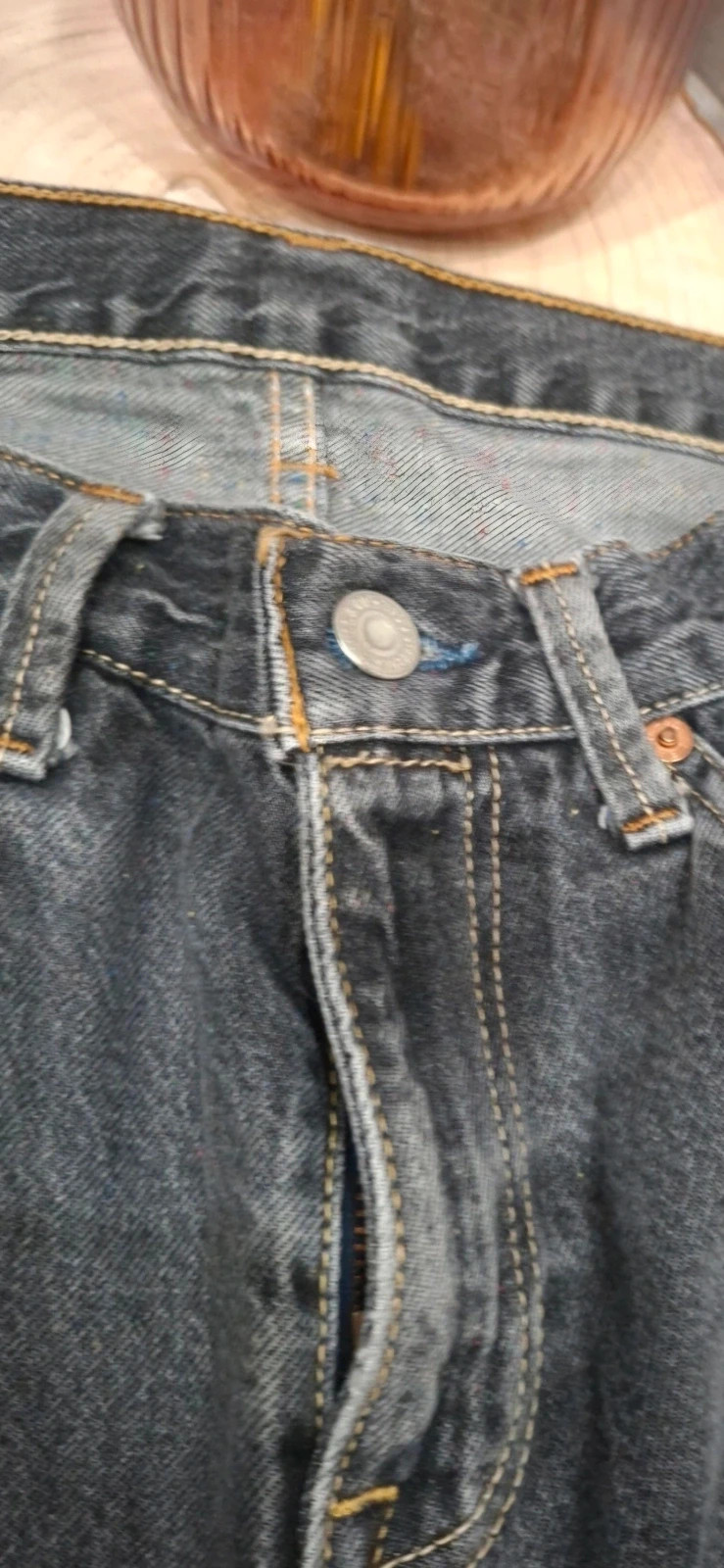 Jean Levi’s homme W32 L30 gris anthracite coupe droite vintage – Levi's – taille W32 | FR 42 3