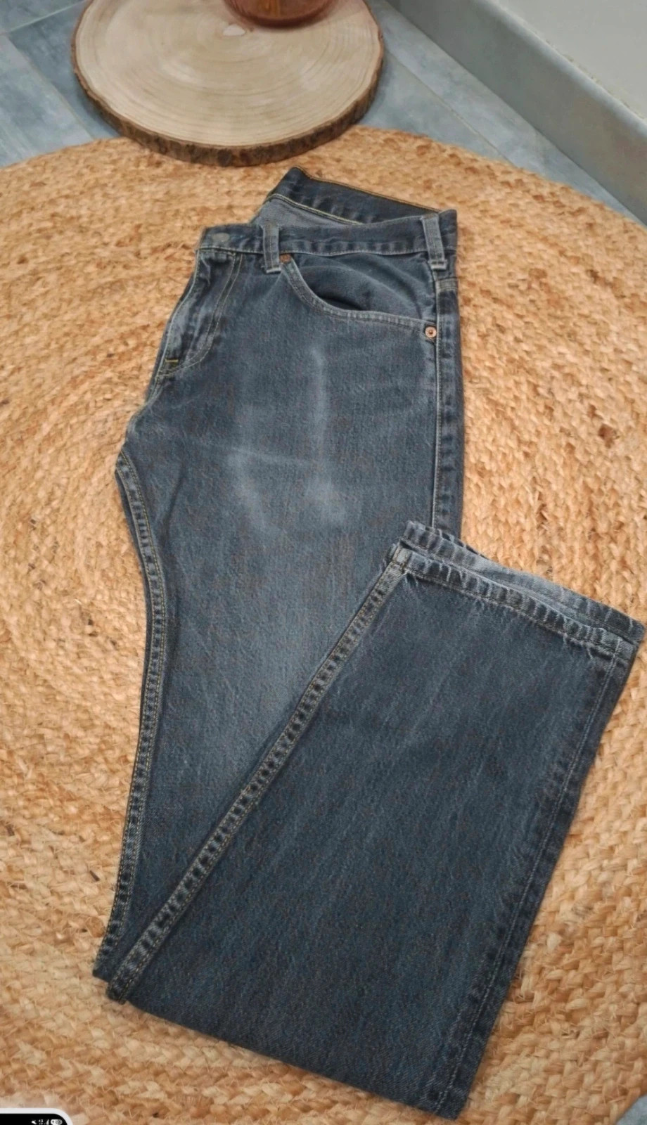 Jean Levi’s homme W32 L30 gris anthracite coupe droite vintage – Levi's – taille W32 | FR 42