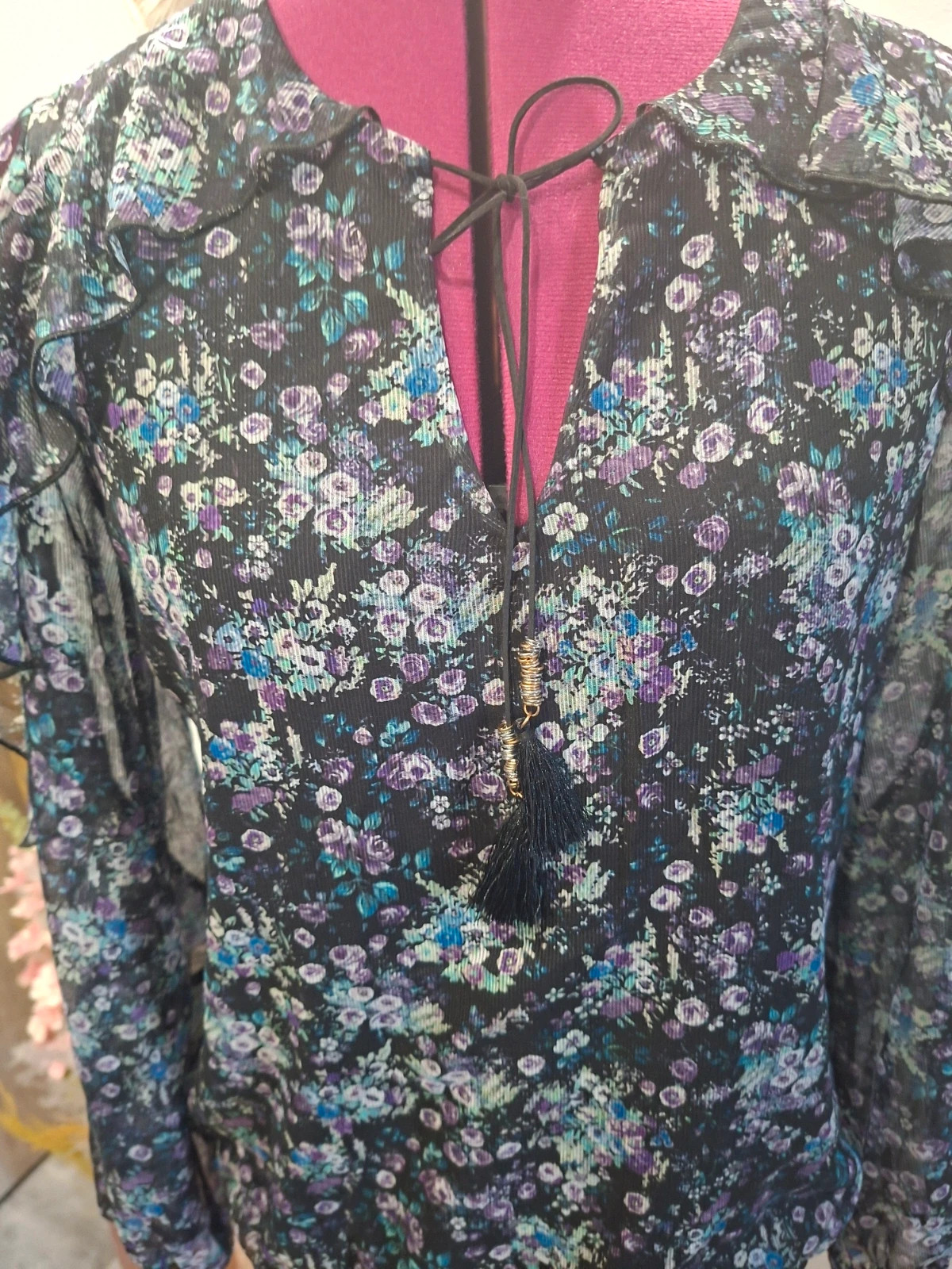 Blouse Fous de Vous fleurie – neuve avec étiquette – Fous de Vous – taille S / 36 / 8 2