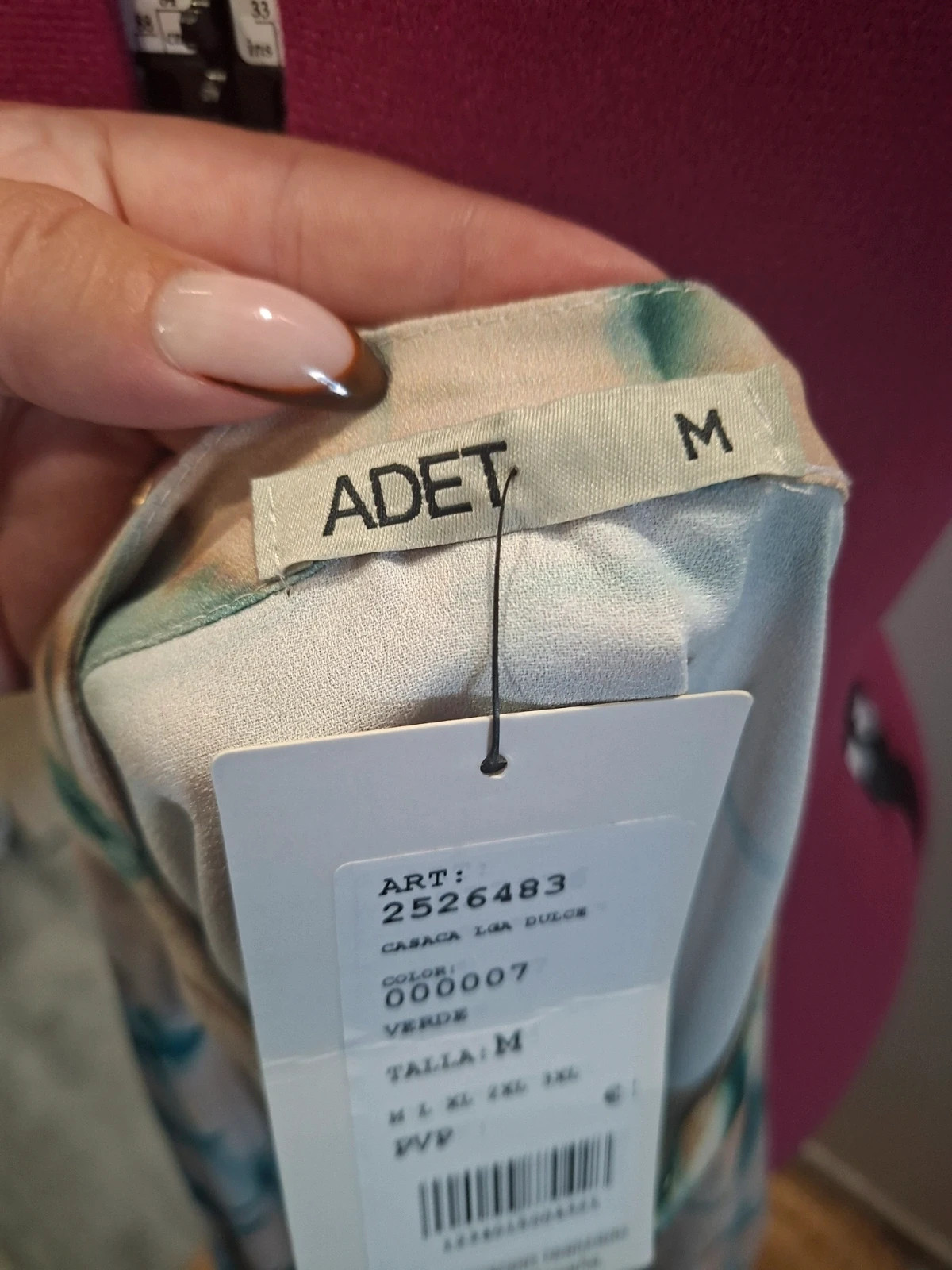 Chemise tunique ADET M imprimé graphique pastel – Neuve avec étiquette – adeT – taille M / 38 / 10 5