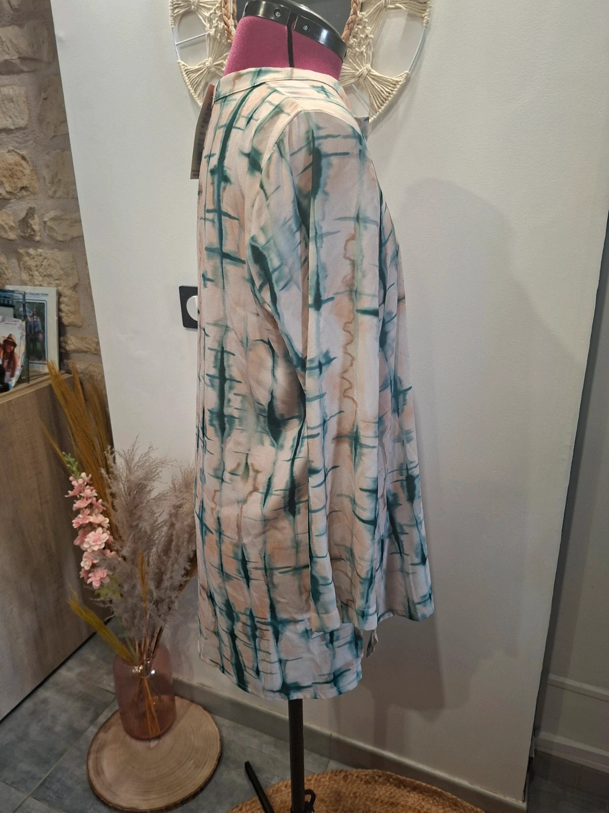 Chemise tunique ADET M imprimé graphique pastel – Neuve avec étiquette – adeT – taille M / 38 / 10 3