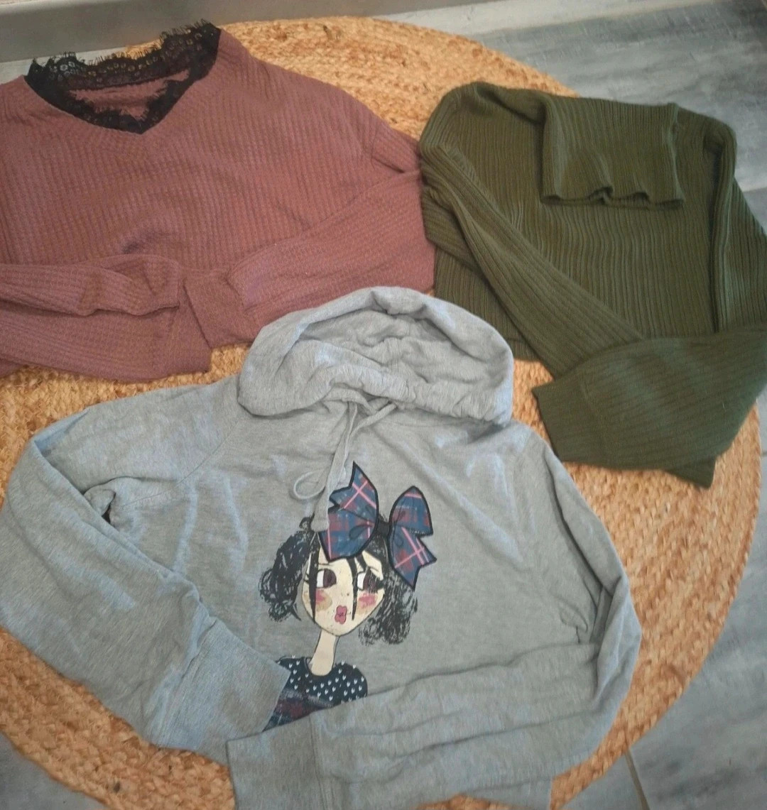 Gros lot 7 vêtements femme Taille L / 40 (4 jeans + 3 pulls/sweats) – Diverse – taille L / 40 / 12 4