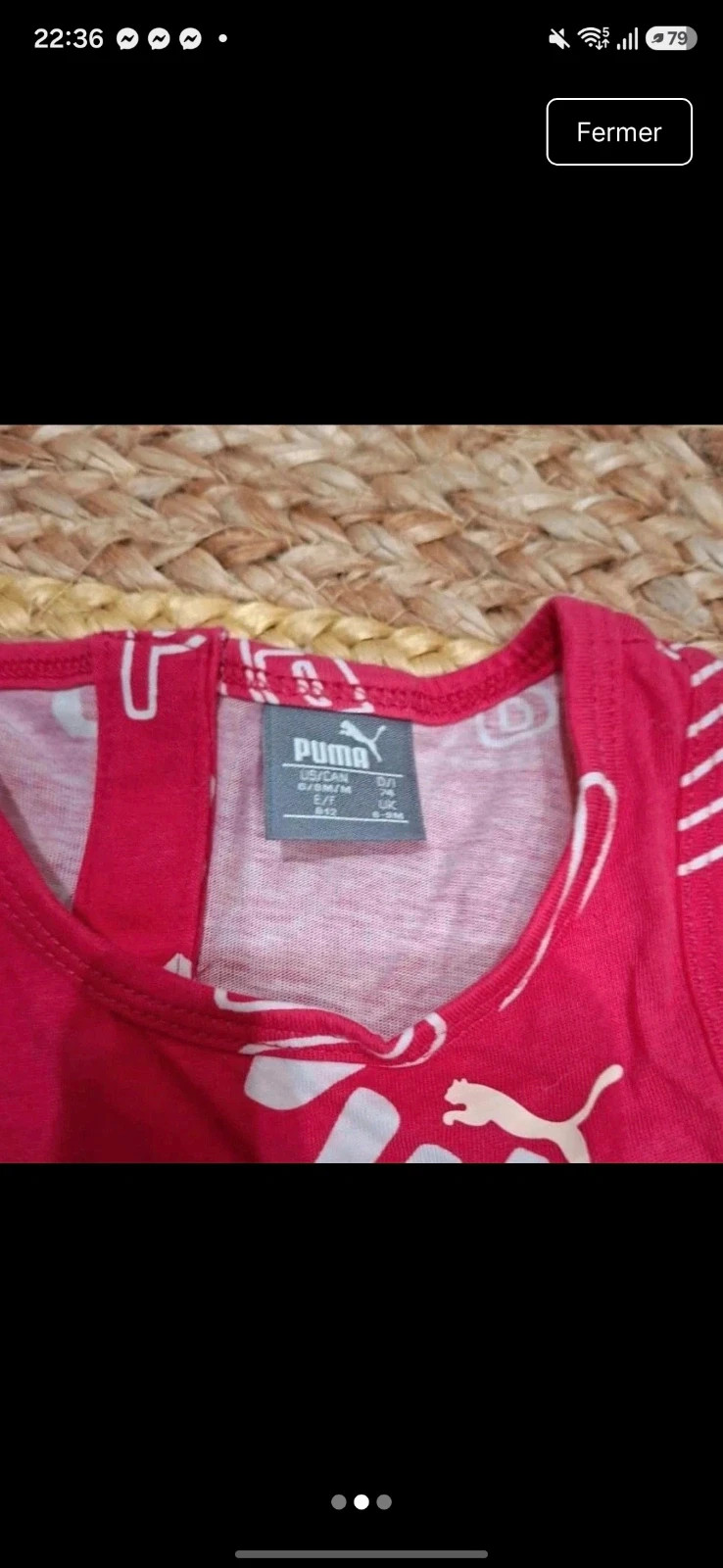Robe bébé fille PUMA – 6/9 mois – Puma – taille 6-9 mois / 68 cm 2