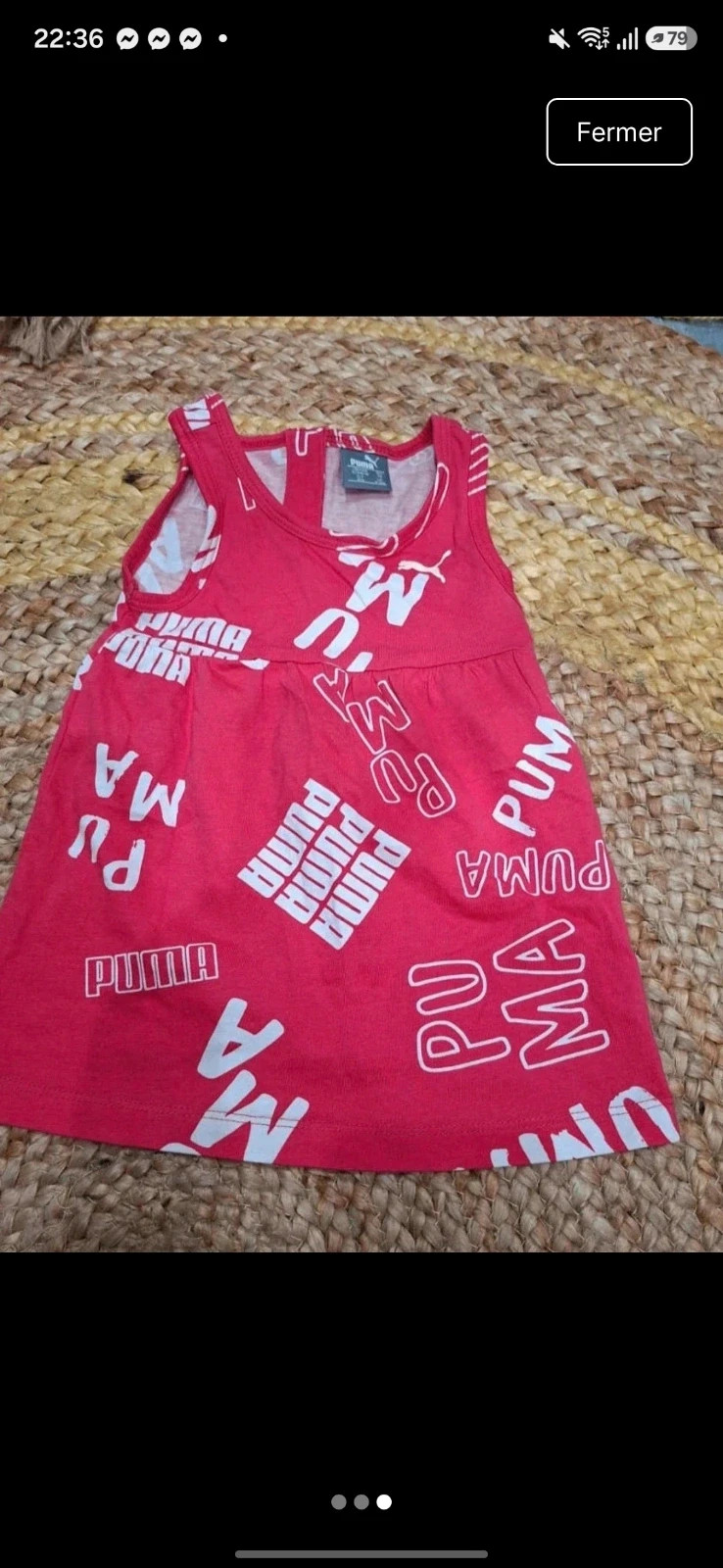 Robe bébé fille PUMA – 6/9 mois – Puma – taille 6-9 mois / 68 cm