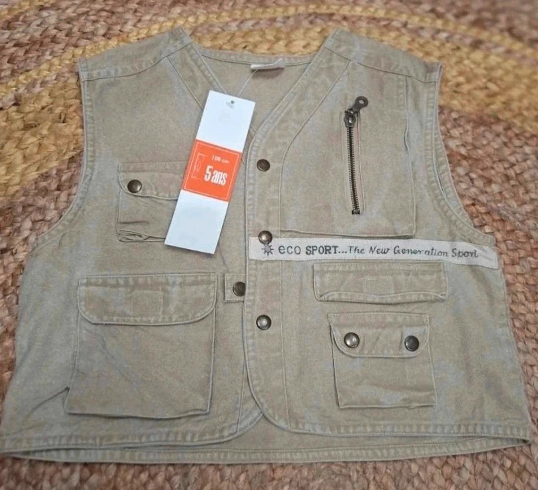 Gilet sans manches enfant – 5 ans / 108 – taille 5 ans / 110 cm