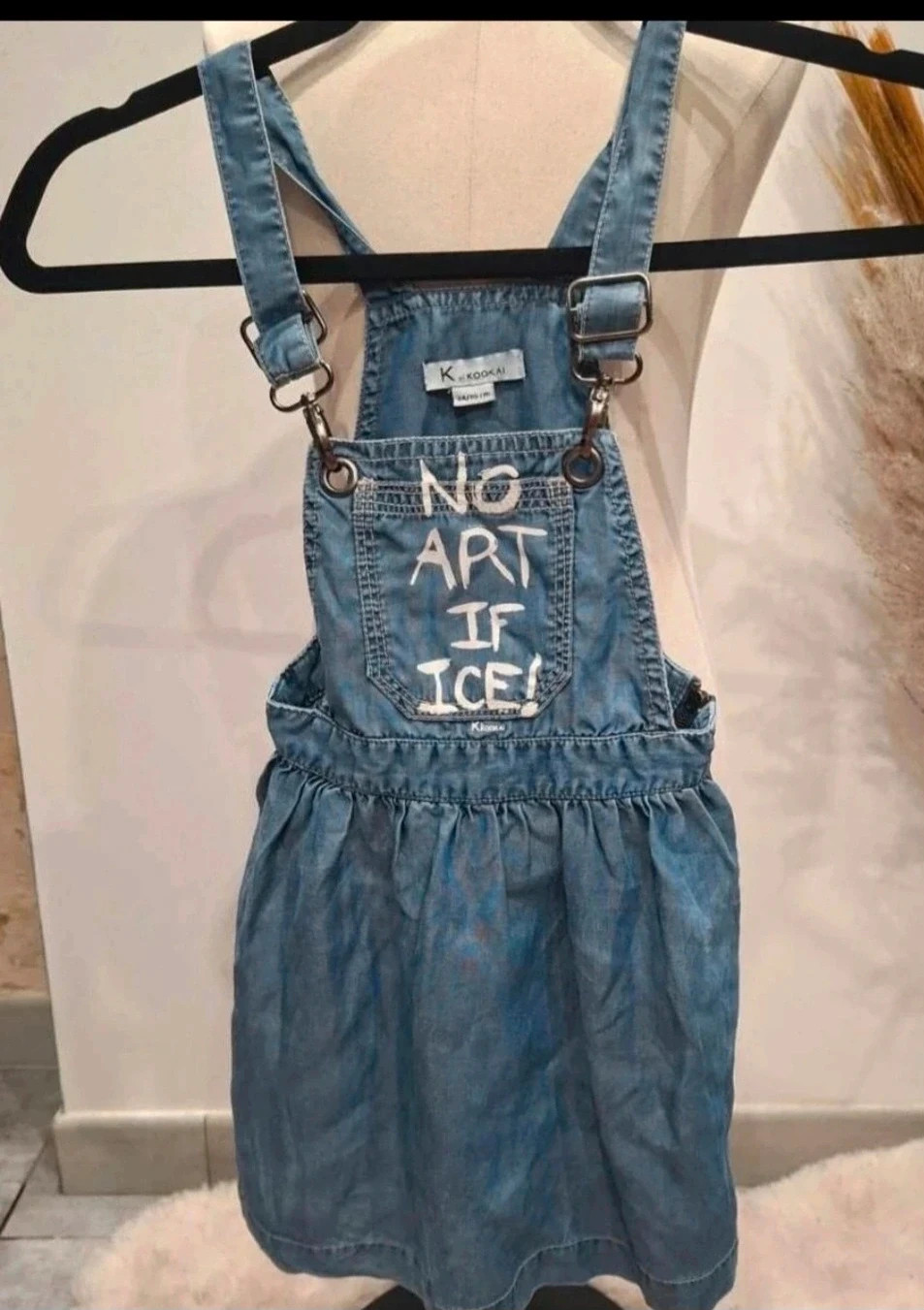 Robe salopette en jean fille – K by Kookai – 6/7 ans – KOOKAÏ – taille 6 ans / 116 cm 4