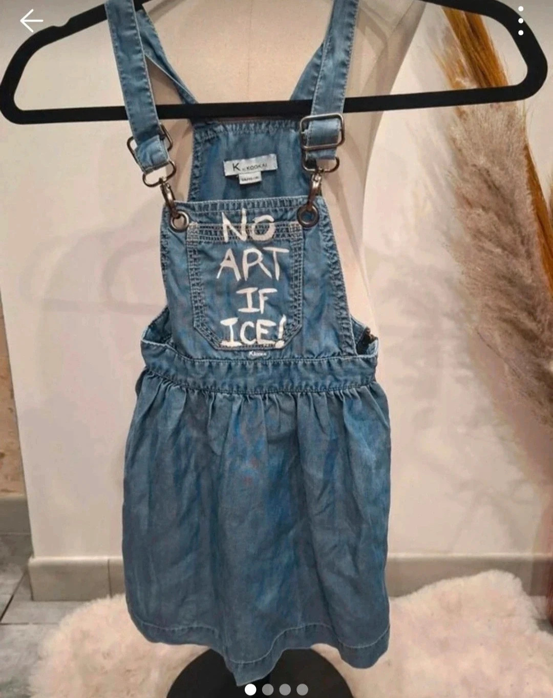 Robe salopette en jean fille – K by Kookai – 6/7 ans