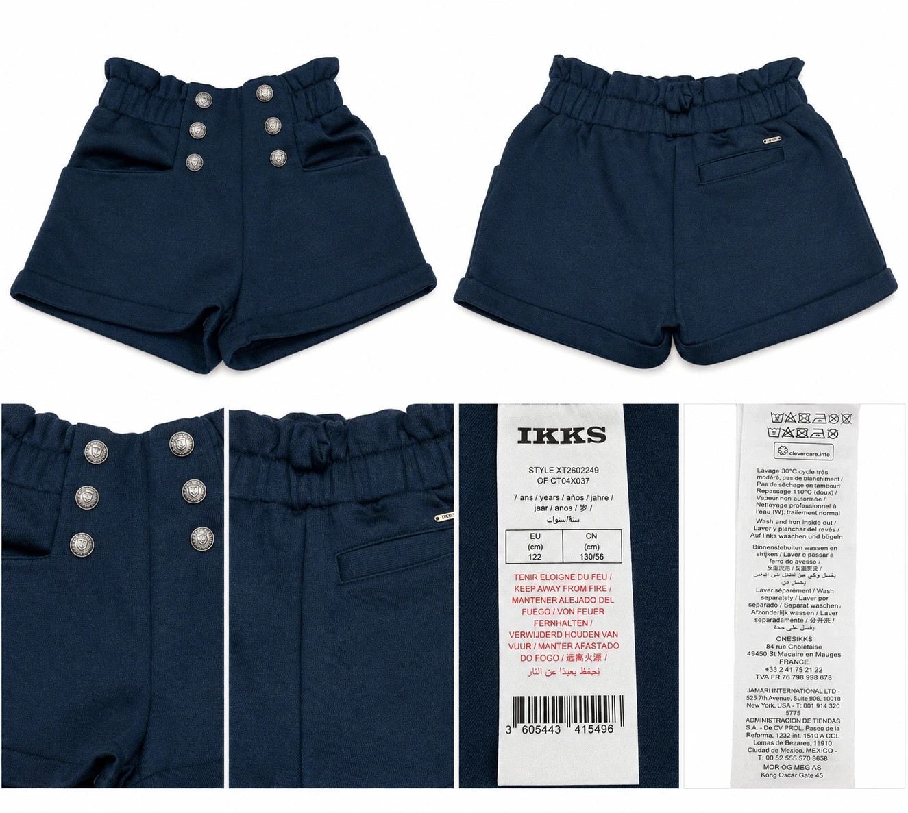 Short IKKS fille – 7 ans / 122 cm – IKKS – taille 7 ans / 122 cm