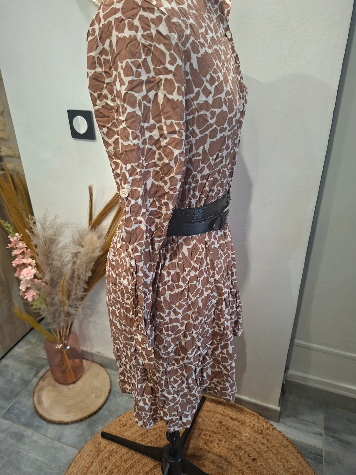Robe chemise imprimé girafe – taille S – neuve avec étiquette – taille S / 36 / 8 2