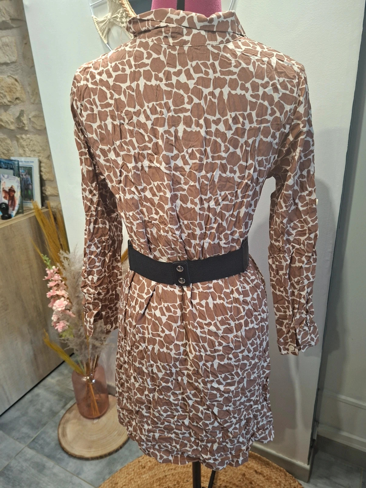 Robe chemise imprimé girafe – taille S – neuve avec étiquette – taille S / 36 / 8 3