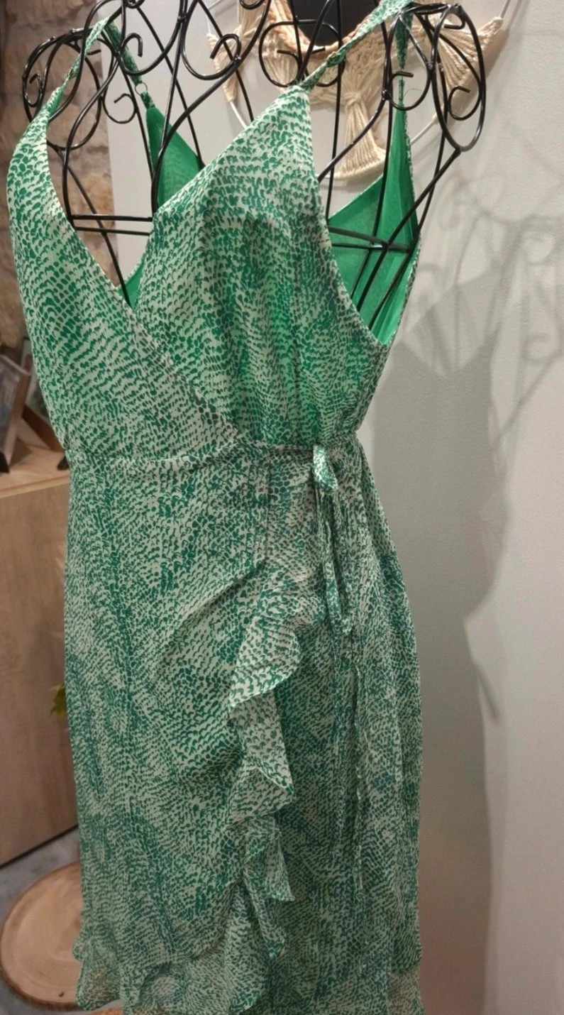 Robe verte imprimé animal – M – neuve – it Hippie – taille M / 38 / 10 4