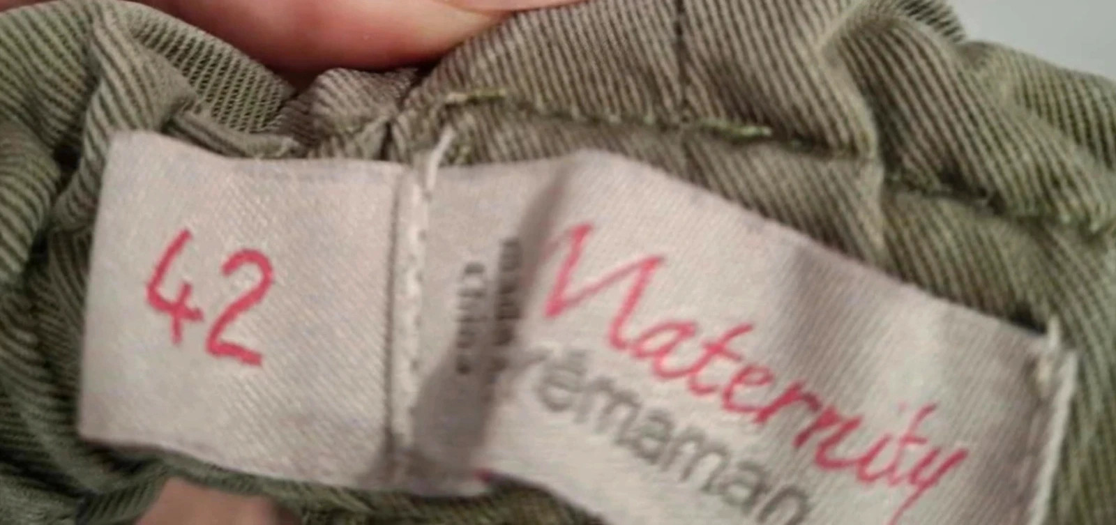 Short de grossesse / maternité kaki Prémaman – Taille 42 – premamam – taille XL / 42 / 14 4