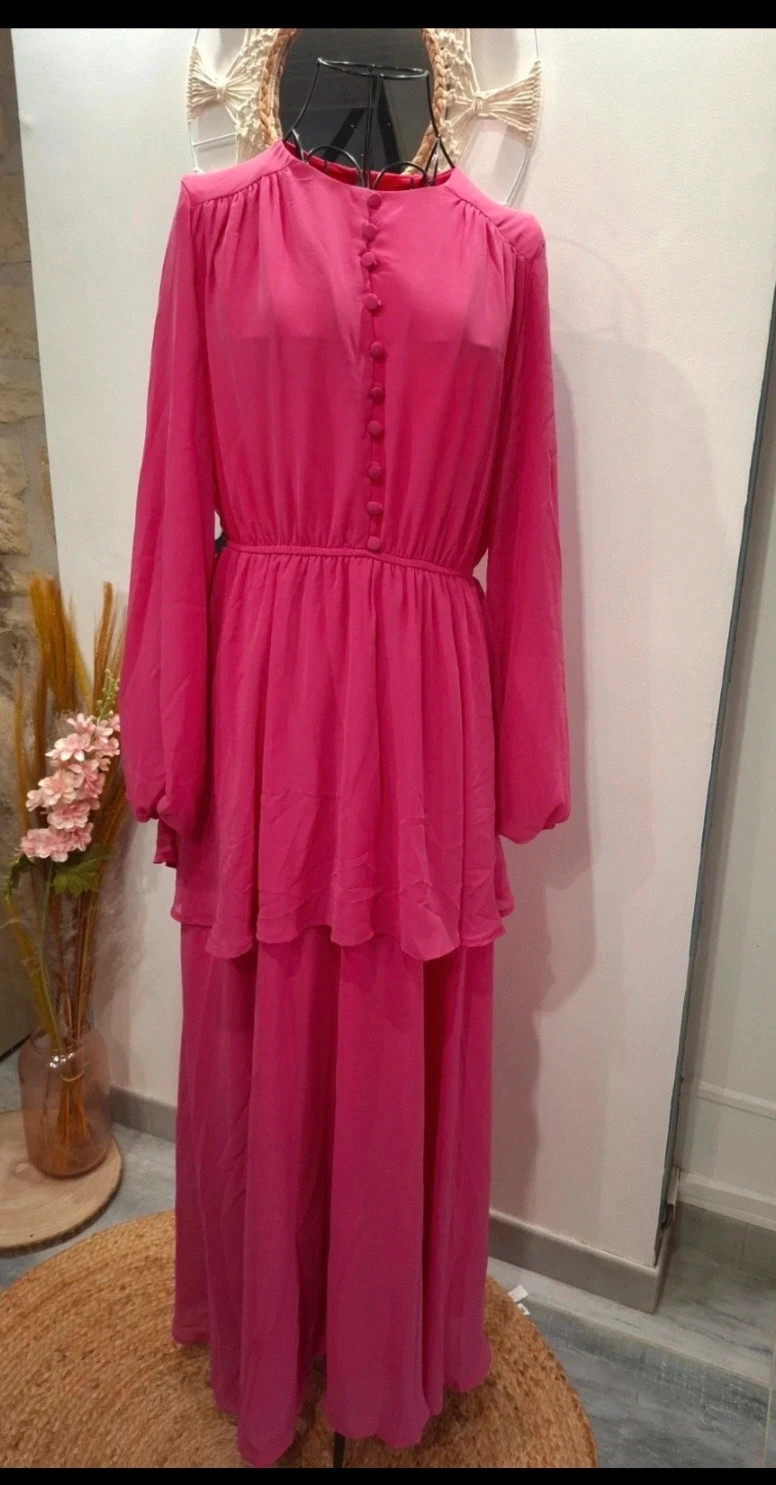 Robe longue fuchsia Refka Woman – taille 38