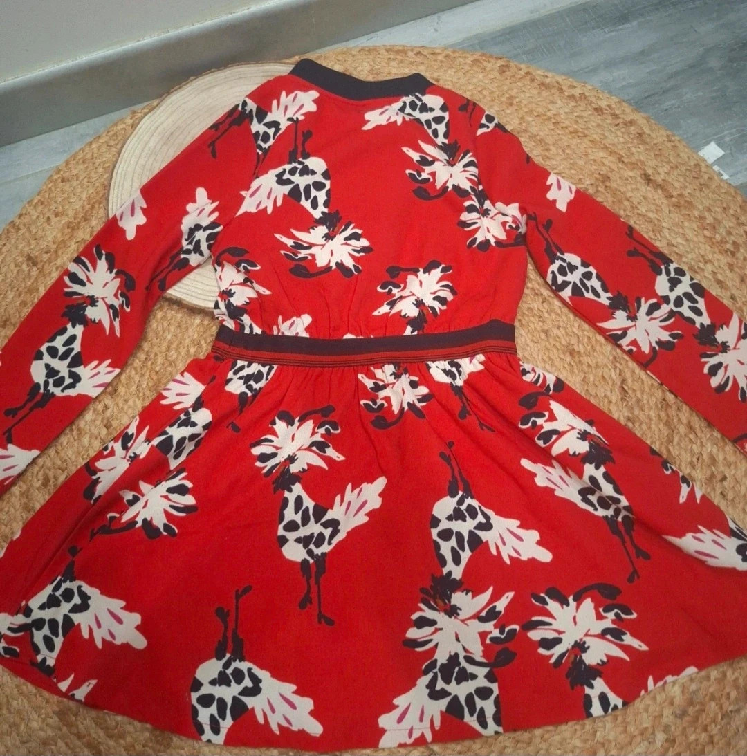 Robe fille Catimini rouge fleurie – 8 ans – Catimini – taille 8 ans / 128 cm 5