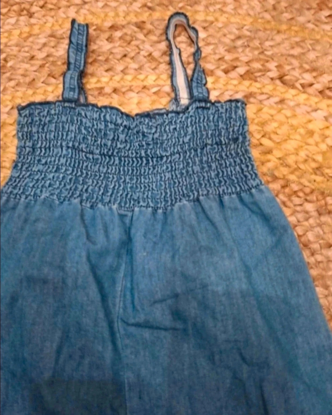 Combinaison pantalon fille en denim bleu – 98 cm / 3 ans – taille 3 ans / 98 cm 2