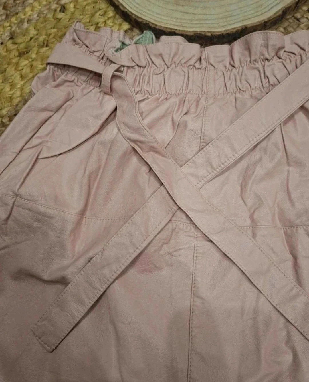 Jupe rose poudré avec ceinture – Taille 38 – EDJI – taille M / 38 / 10 2