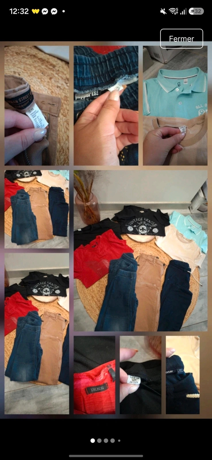 Lot vêtements garçon – 8 pièces – 11/14 ans environ