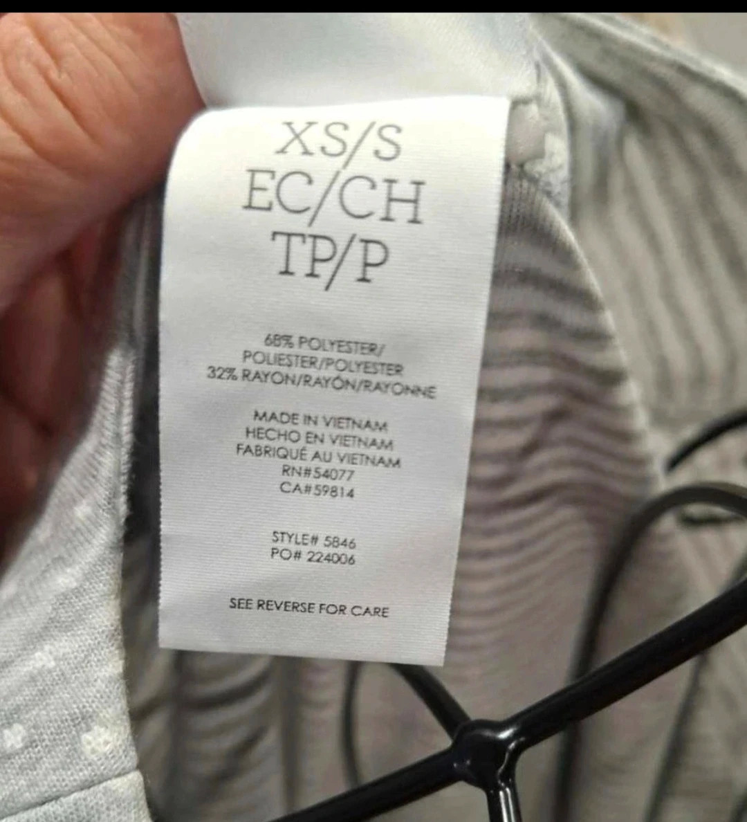 Gilet poncho fluide Cabi - Gris clair à pois - Taille XS/S - Très bon état – CAbi – taille XS / 34 / 6 5