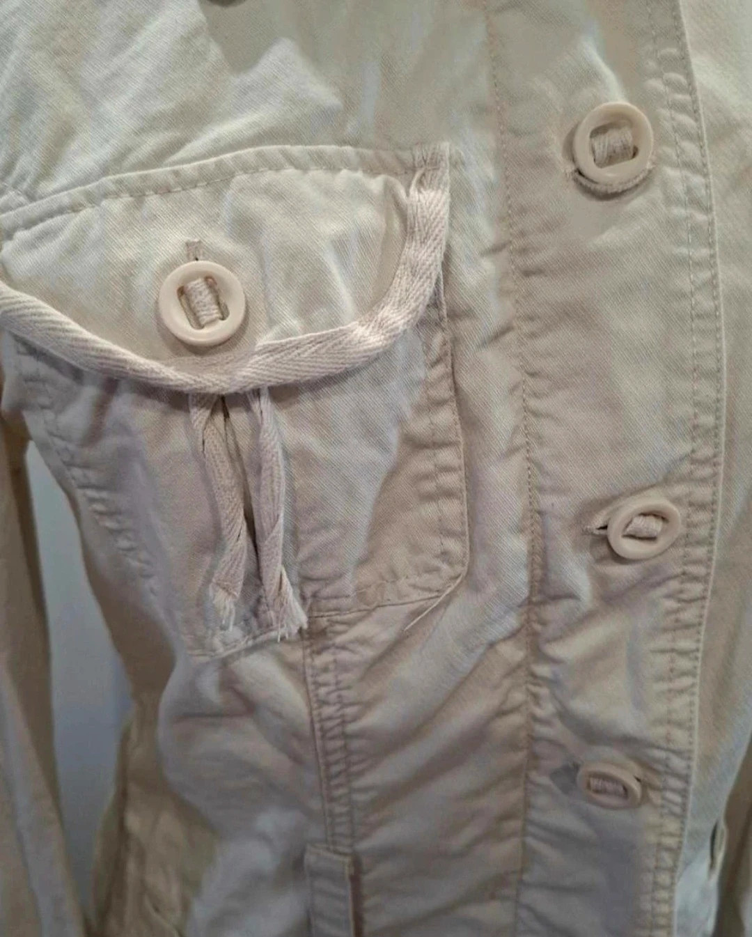 Veste légère type saharienne / surchemise Camaïeu 100% Coton Taille 36 Beige / Écru – Camaïeu – taille S / 36 / 8 2