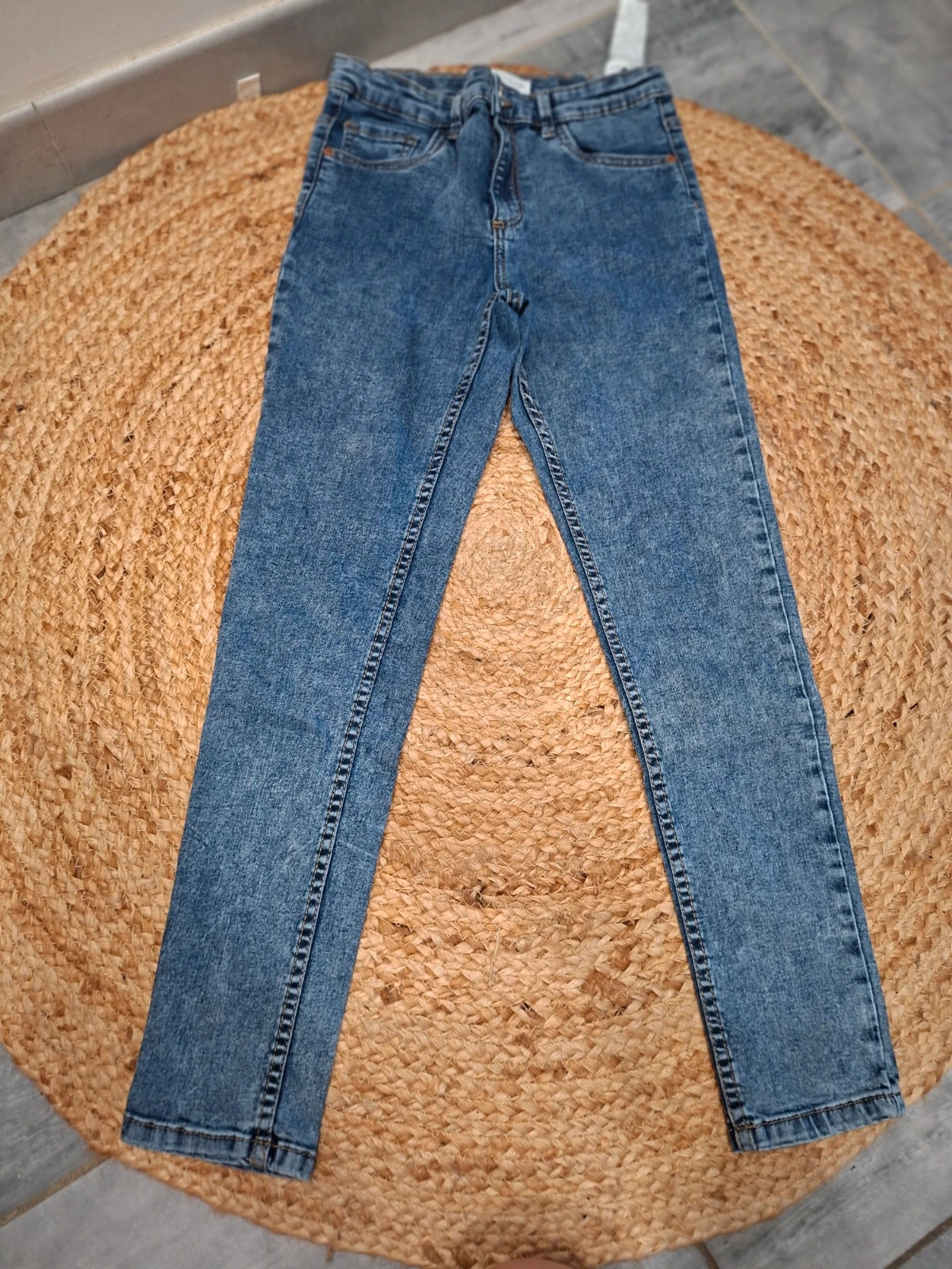 Jean slim Zara Kids bleu délavé - 11/12 ans (152 cm) – Zara – taille 12 ans / 152 cm 2