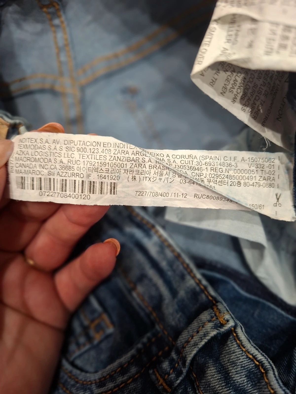 Jean slim Zara Kids bleu délavé - 11/12 ans (152 cm) – Zara – taille 12 ans / 152 cm 3
