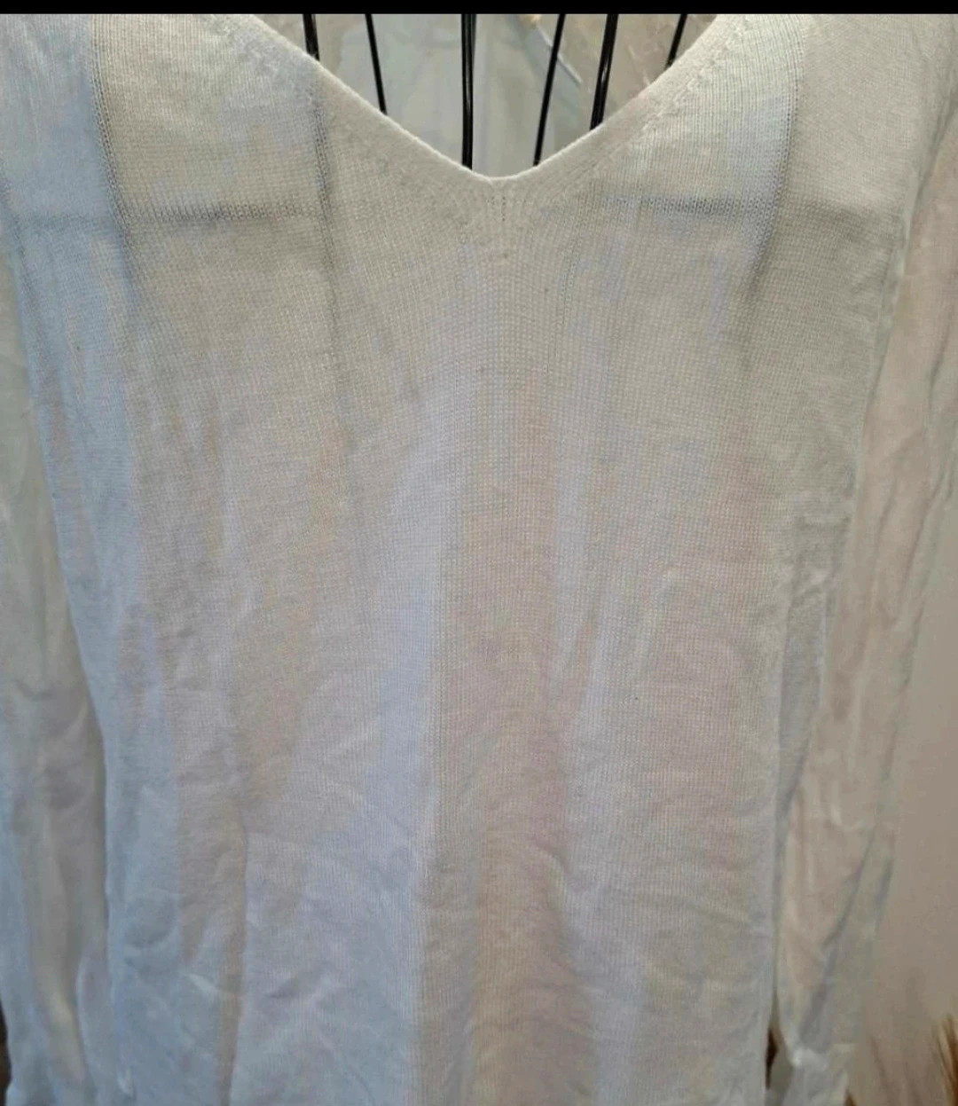 Pull léger / Top blanc Camaïeu Dos nu dentelle & boutons dorés – Camaïeu – taille M / 38 / 10 3