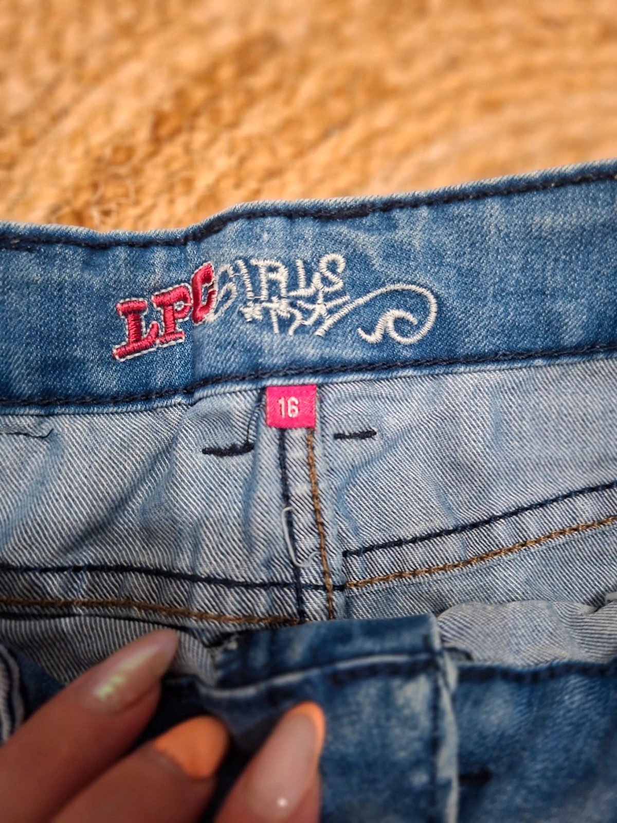 Jupe en jean LPC Girls délavée avec strass - Taille 16 ans – LPC GIRLS – taille 16 ans / 176 cm 2
