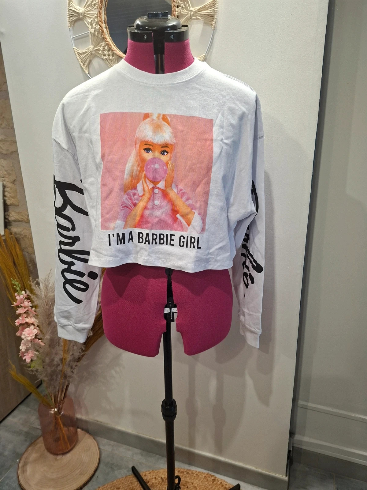 Top crop manches longues Barbie Jennyfer Neuf XS/S
