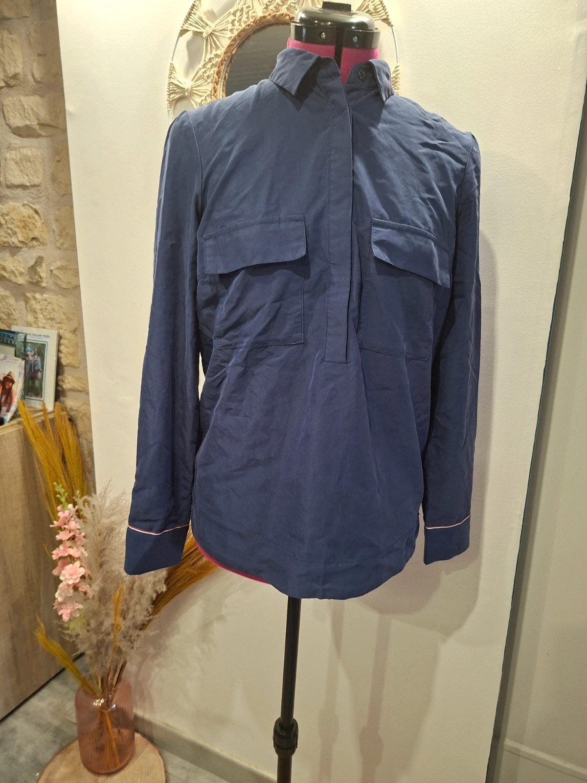 Chemisier / Blouse fluide bleue Salsa – Taille S