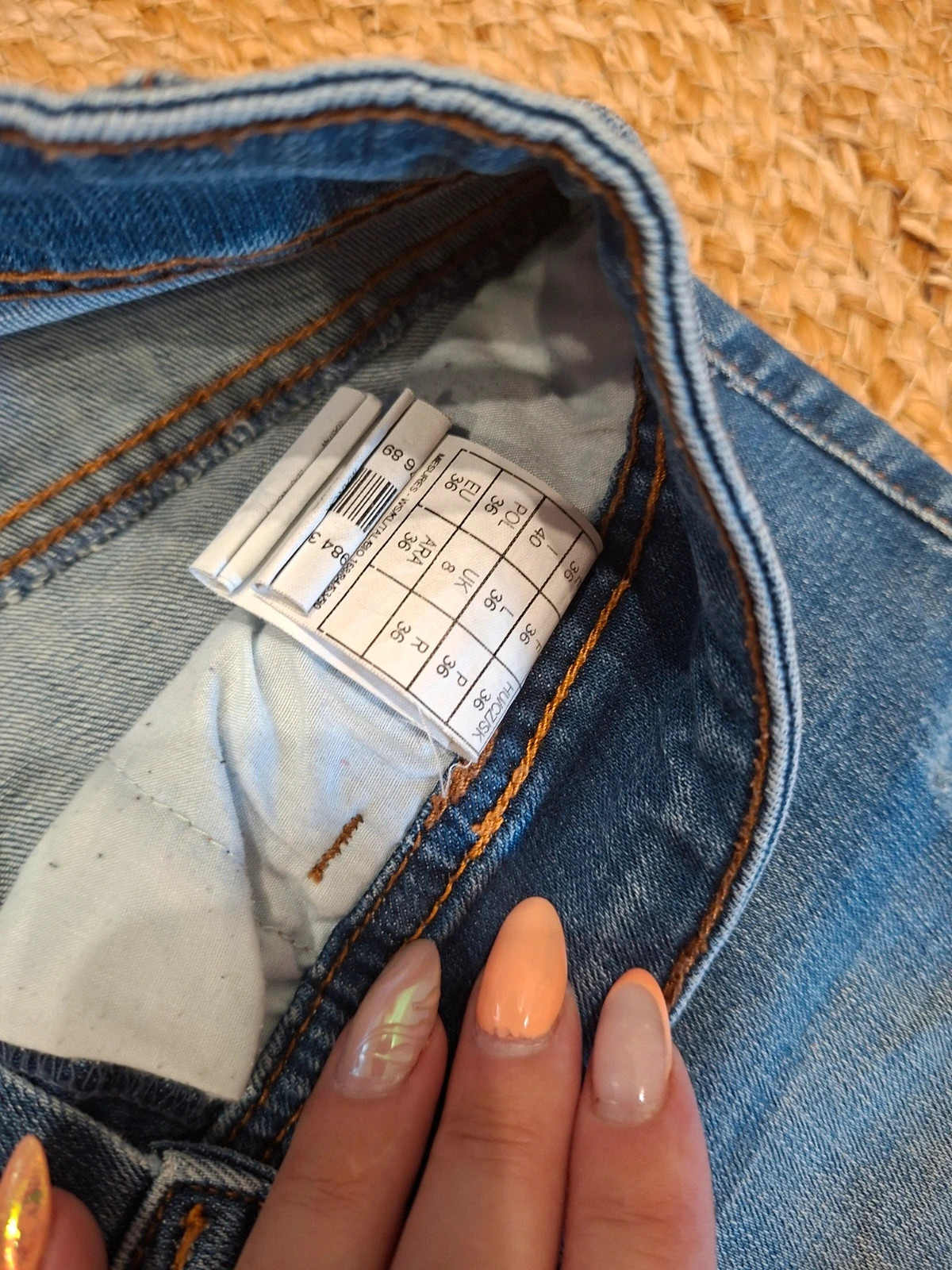 Short en jean Promod avec broderies ethniques / perles - Taille 36 – Promod – taille S / 36 / 8 3