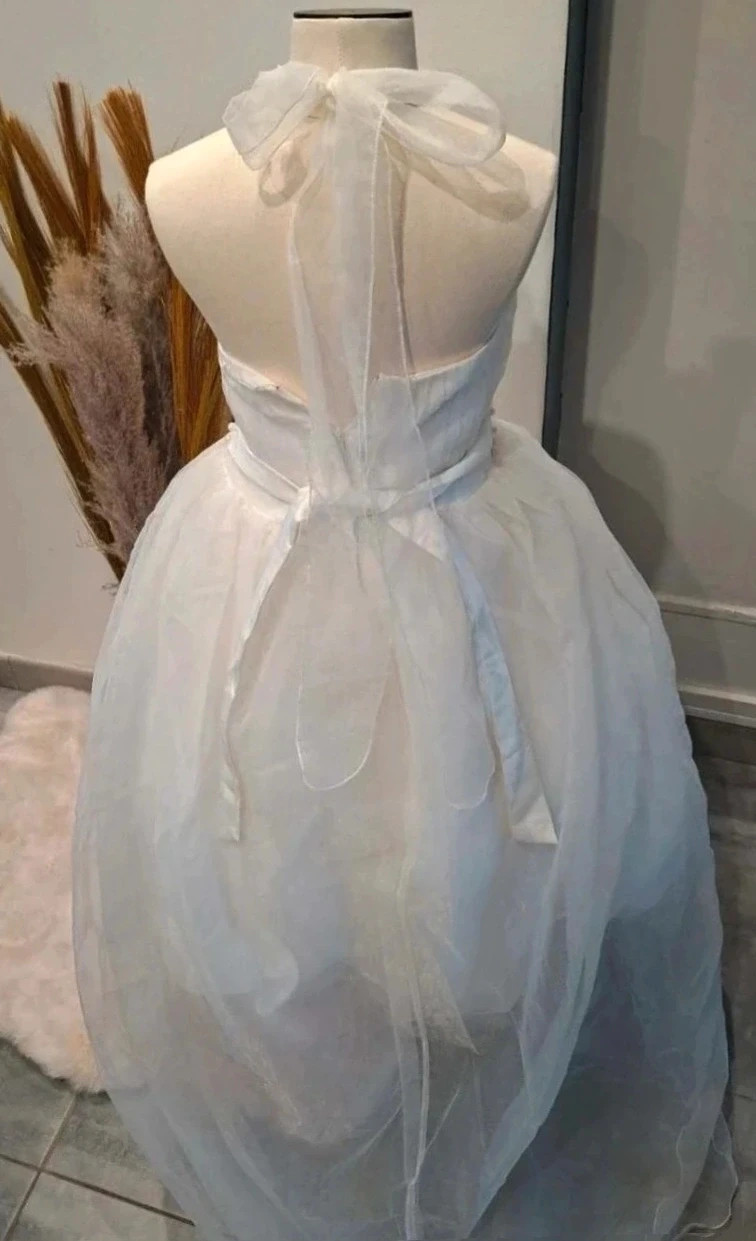 Robe de cérémonie / cortège fille blanche Taille 150 cm (11-12 ans) – taille 11 ans / 146 cm 3