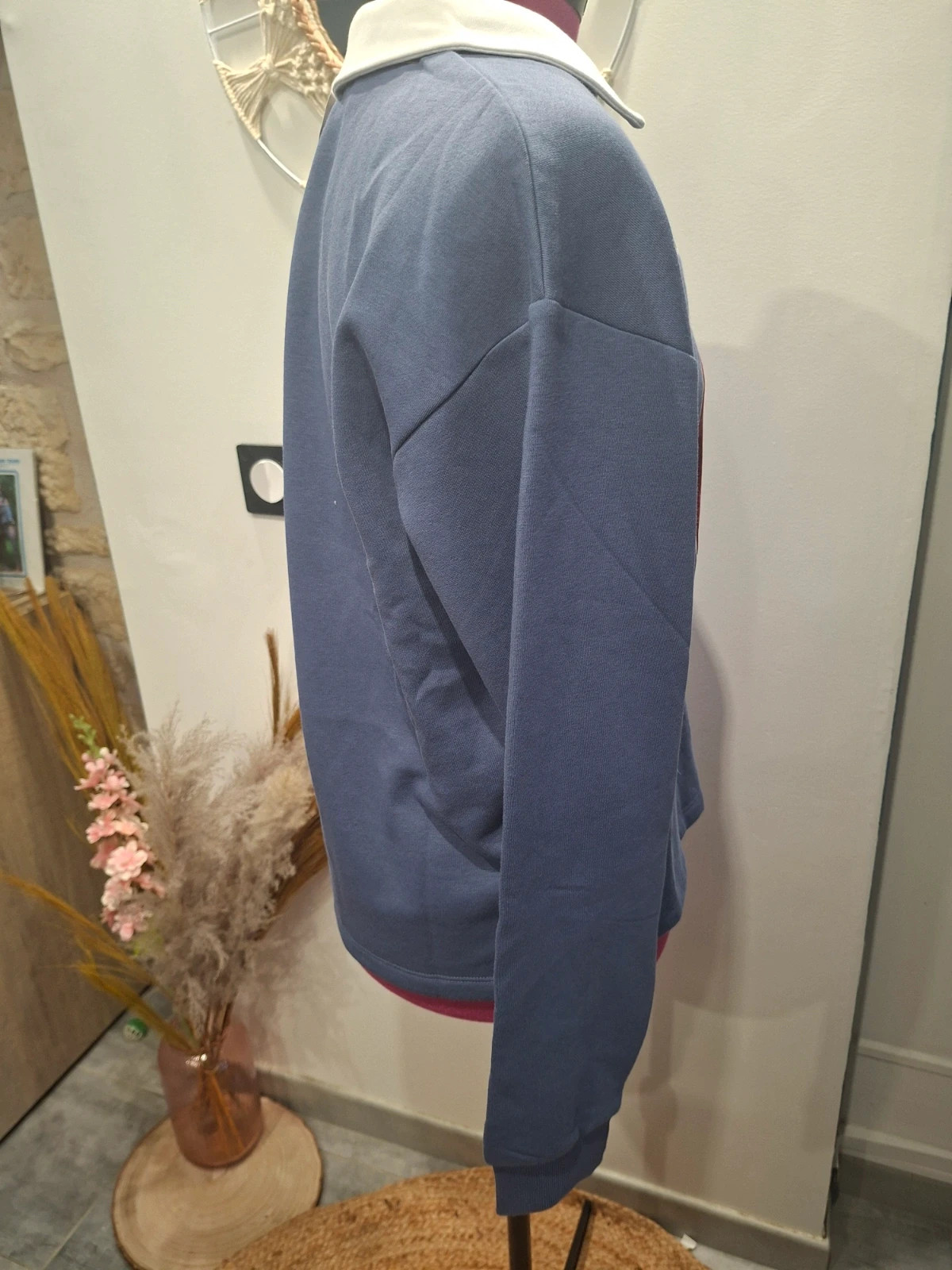 Sweat polo rugby bleu ardoise "84" Jennyfer Taille XS NEUF – Jennyfer – taille XS / 34 / 6 5