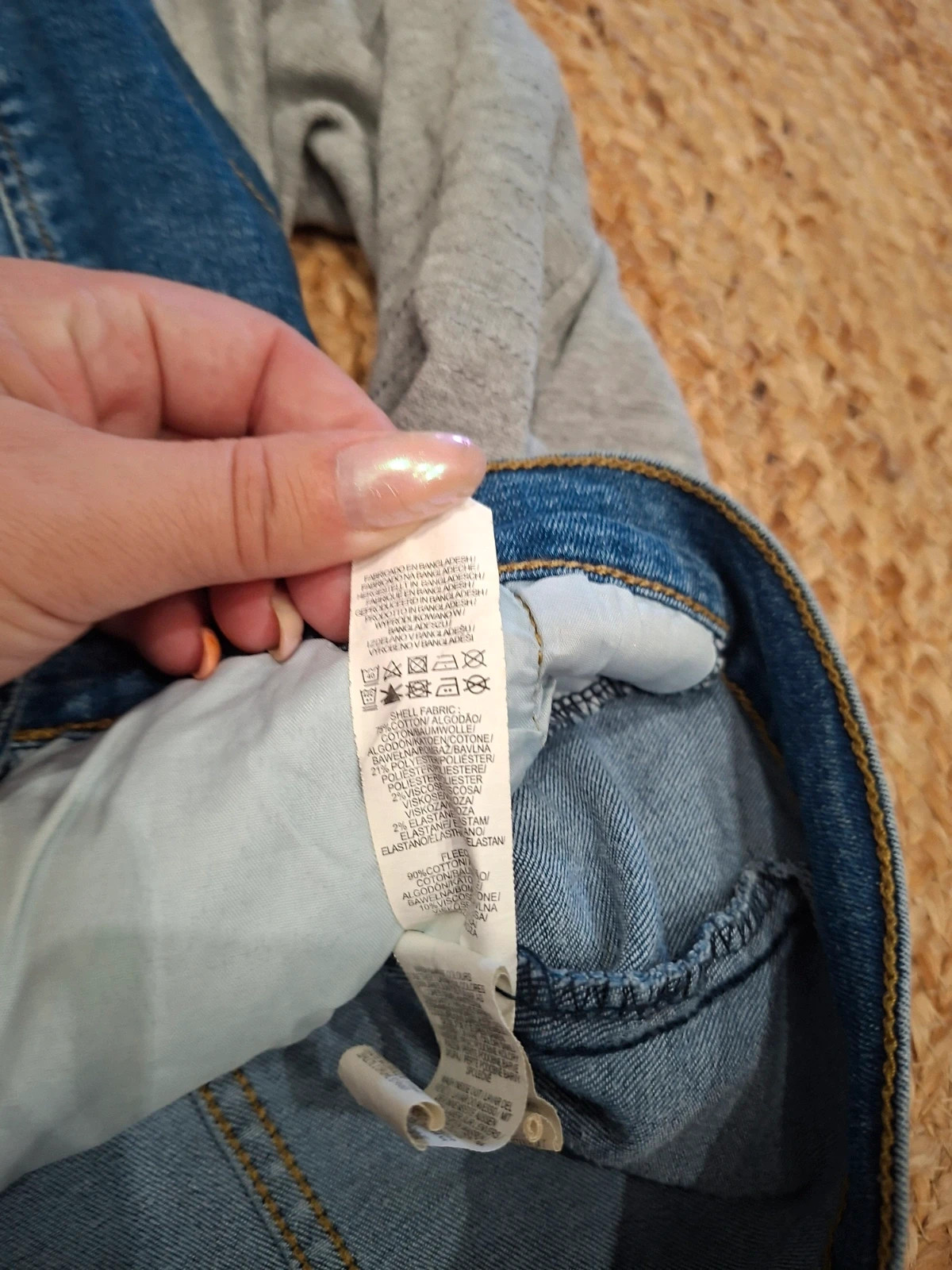 Veste en jean avec capuche et manches molleton gris Primark - Enfant 11-12 ans / 152 cm – Primark – taille 12 ans / 152 cm 3