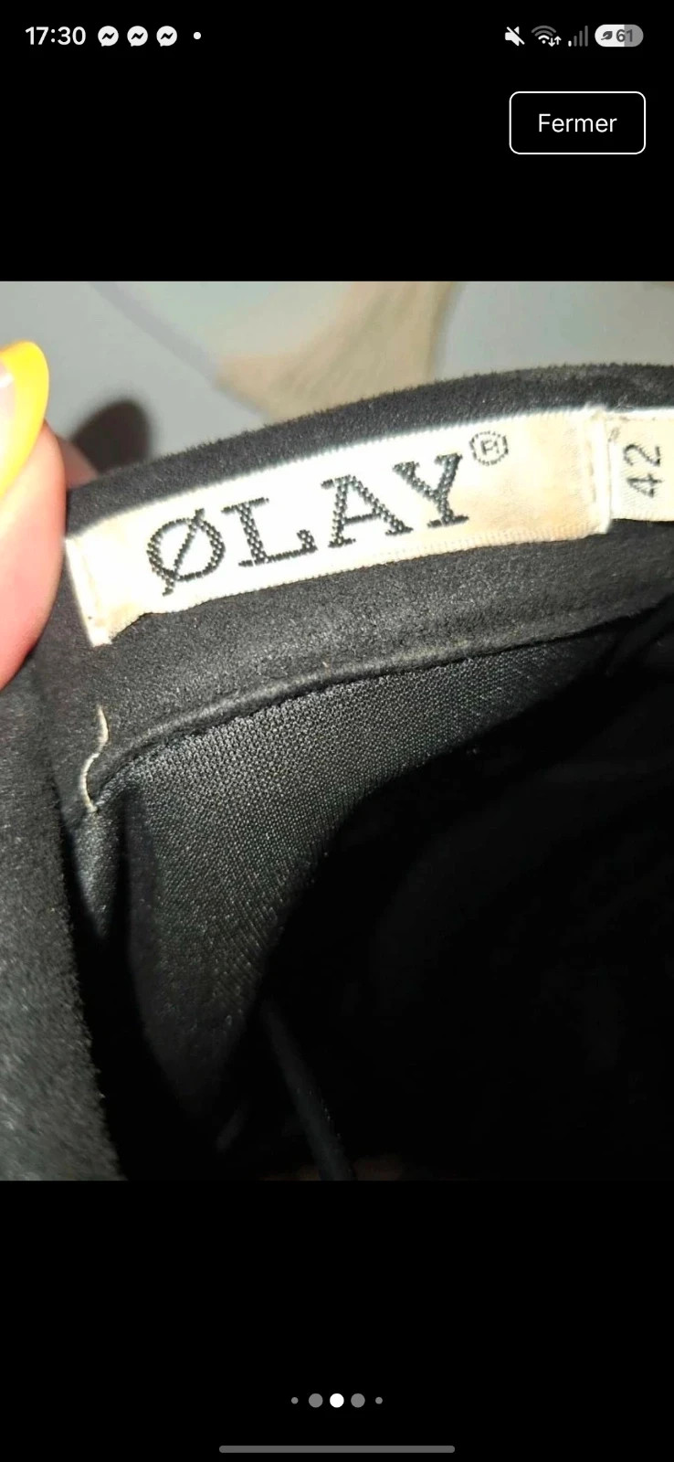 Veste / Manteau style perfecto suédine noire ØLAY - Taille 42 (XL) – Olay – taille XL / 42 / 14 4