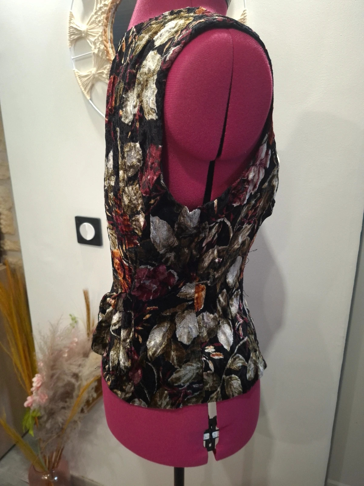 Gilet sans manches vintage floral effet velours Nostalgia Taille M / 38 – taille M / 38 / 10 3
