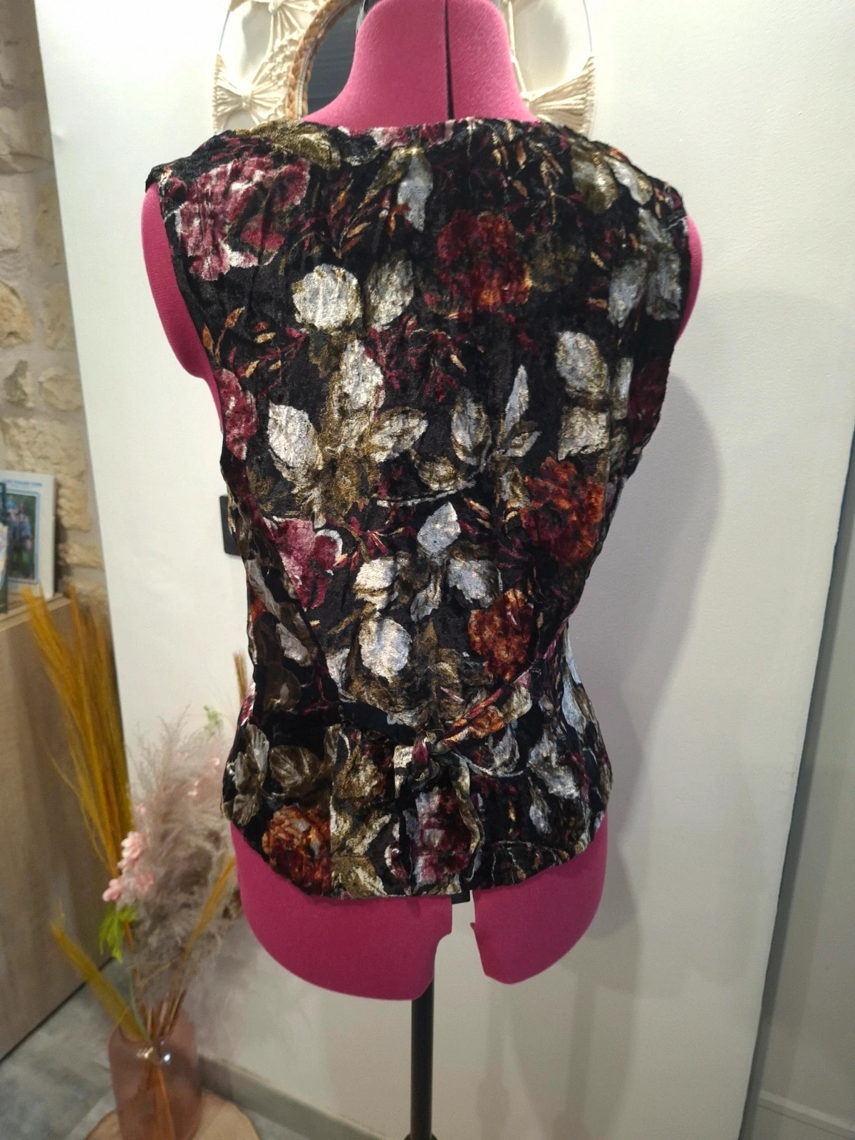 Gilet sans manches vintage floral effet velours Nostalgia Taille M / 38 – taille M / 38 / 10 4
