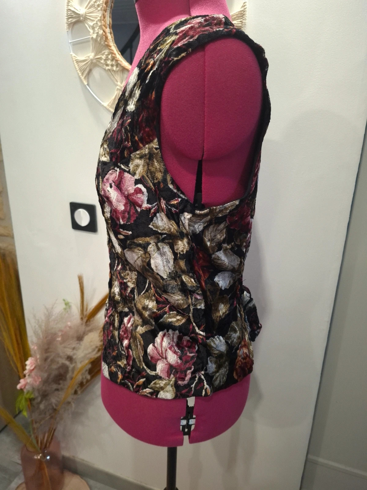 Gilet sans manches vintage floral effet velours Nostalgia Taille M / 38 – taille M / 38 / 10 5