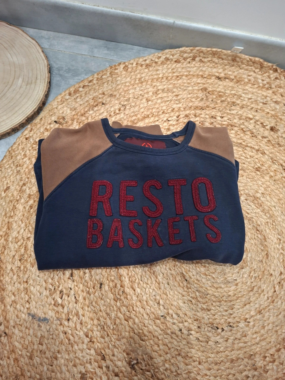 Sweat Bizzbee bicolore "RESTO basket" Taille XS