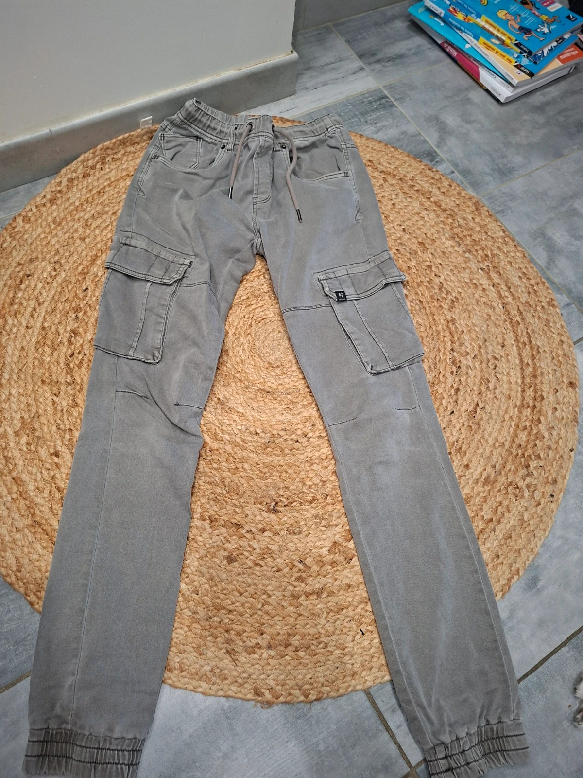 Pantalon Cargo Jogger Gris Garcia Jeans - Taille 170 – Garcia Jeans – taille 15 ans / 170 cm 3