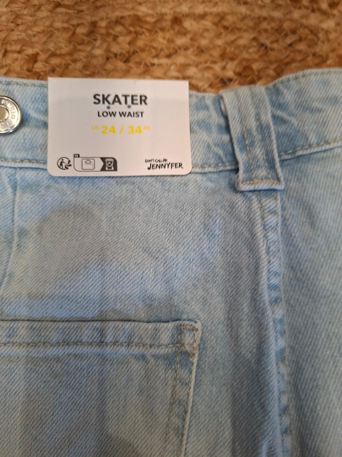 Jean Skater taille basse cargo bleu clair Don't Call Me Jennyfer - Neuf - FR 34 – Don't Call Me Jennyfer – taille XS / 34 / 6 5