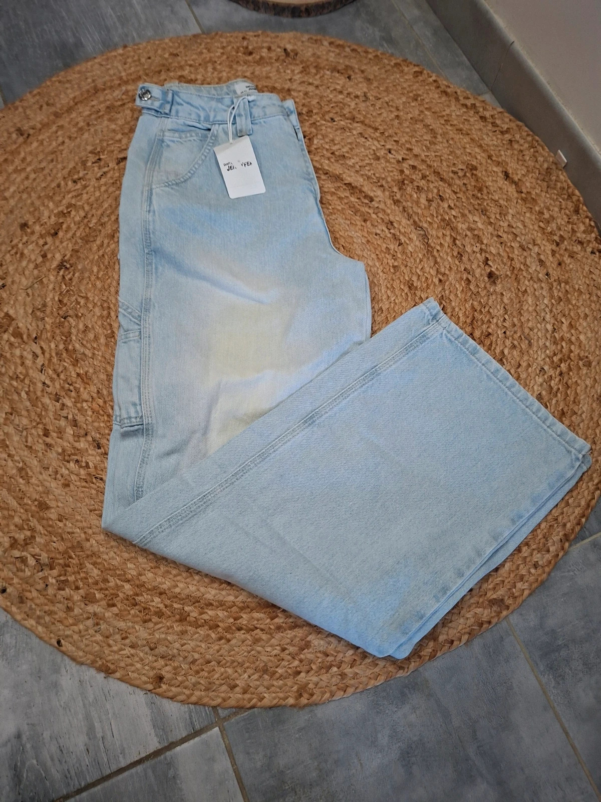 Jean Skater taille basse cargo bleu clair Don't Call Me Jennyfer - Neuf - FR 34