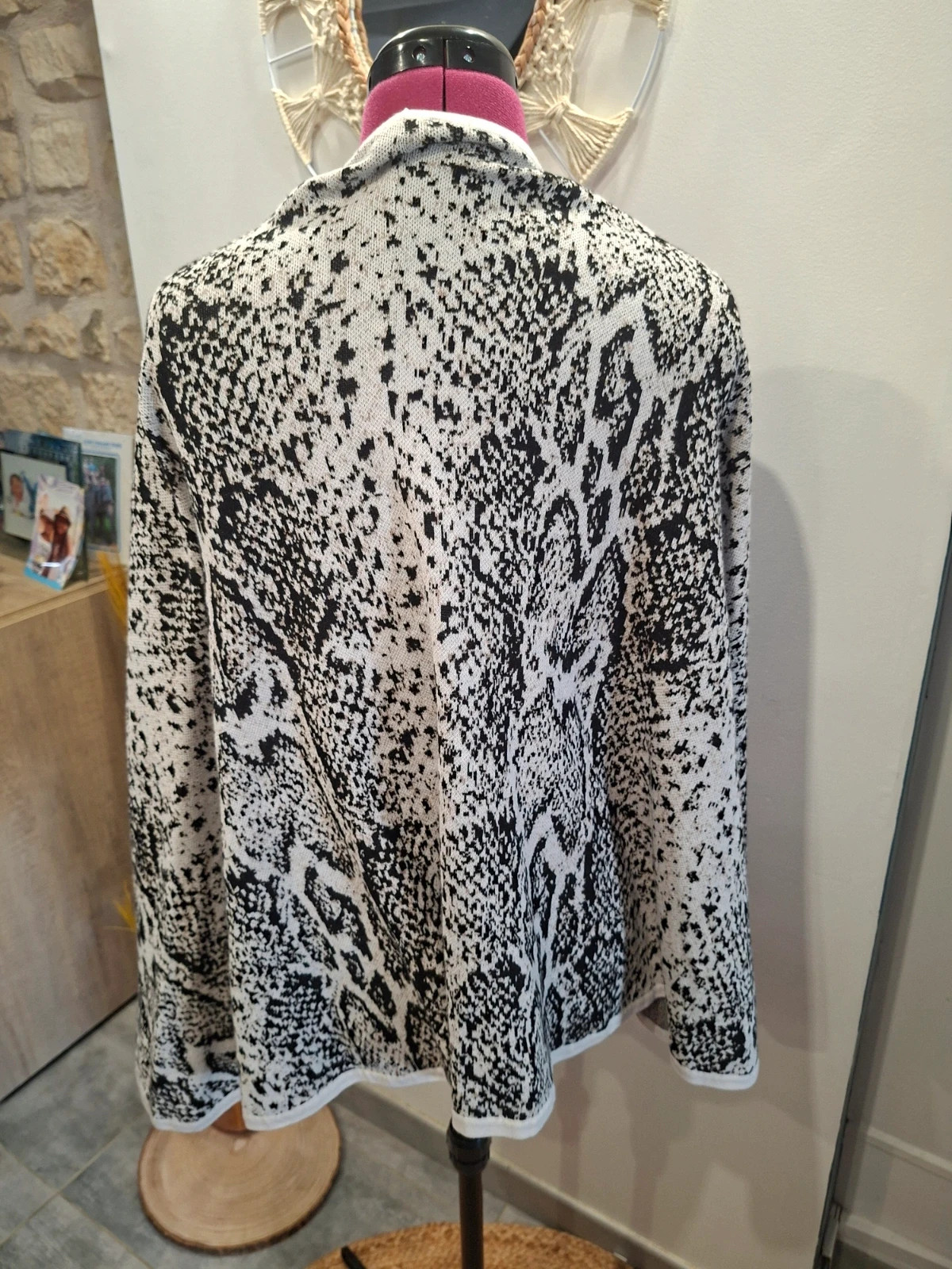 Poncho / Gilet ouvert en maille 100% Coton - Cabi - Taille Unique (Neuf sans étiquette) – CAbi – taille Taille unique 3
