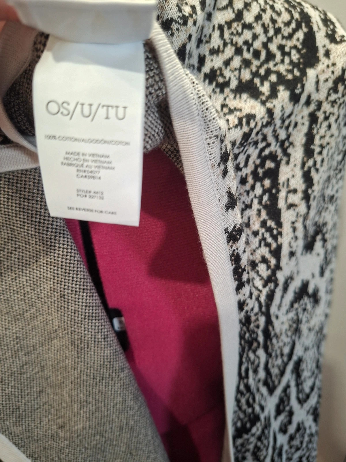 Poncho / Gilet ouvert en maille 100% Coton - Cabi - Taille Unique (Neuf sans étiquette) – CAbi – taille Taille unique 5