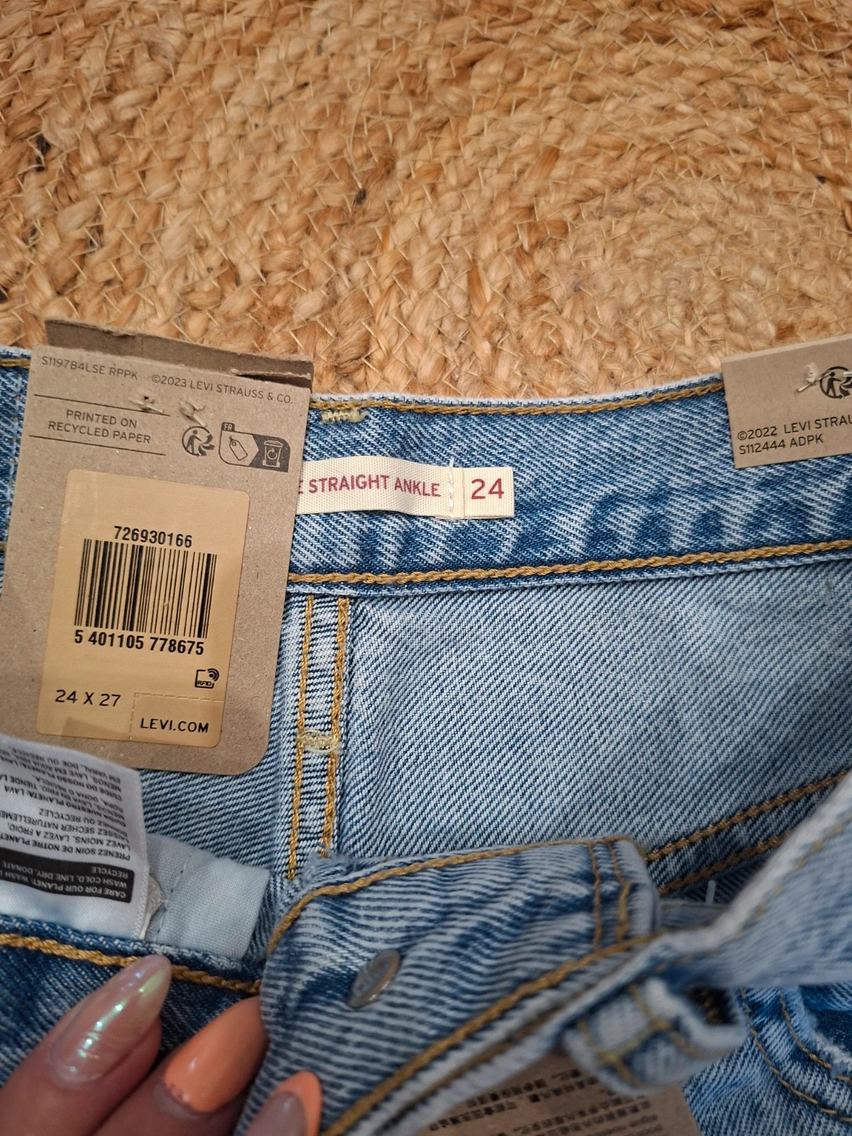 Jean Levi's Ribcage Straight Ankle Neuf W24 L27 (T34 / XS) – Levi's – taille XS / 34 / 6 5
