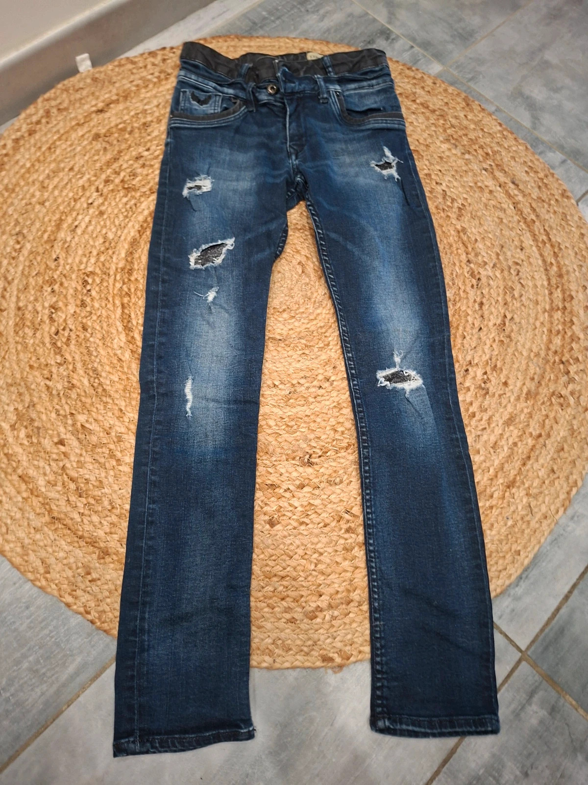 Jean slim brut Kaporal 12 ans - Effet délavé et usé style tendance – Kaporal – taille 12 ans / 152 cm 2