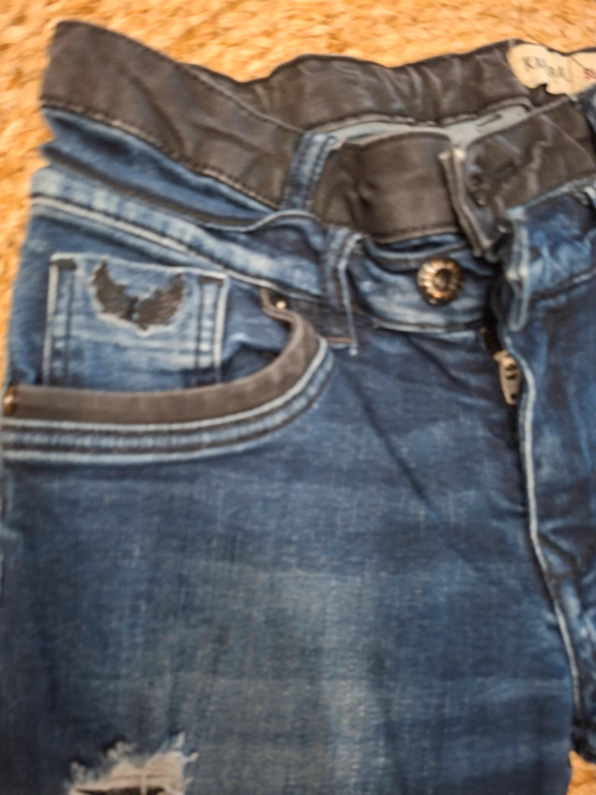 Jean slim brut Kaporal 12 ans - Effet délavé et usé style tendance – Kaporal – taille 12 ans / 152 cm 5